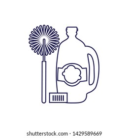 Isolated cleaning detergent and mop design