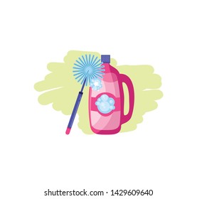 Isolated cleaning detergent and mop design