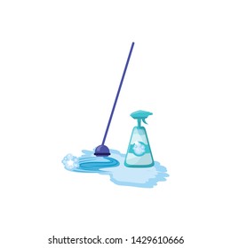 Isolated cleaning detergent and mop design