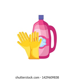 Isolated cleaning gloves and detergent design