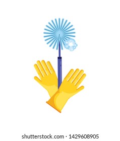 Isolated cleaning gloves and mop design