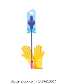 Isolated cleaning gloves and mop design