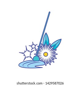 Isolated cleaning mop design icon vector ilustration