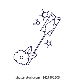 Isolated cleaning mop design icon vector ilustration