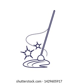 Isolated cleaning mop design icon vector ilustration