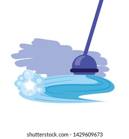 Isolated cleaning mop design icon vector ilustration
