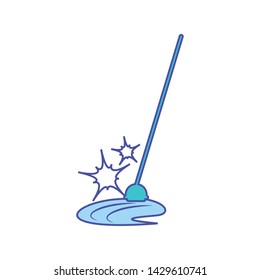 Isolated cleaning mop design icon vector ilustration