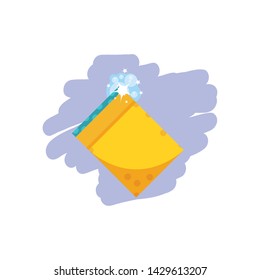 Isolated cleaning sponge design icon vector ilustration