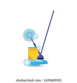 Isolated cleaning sponge and mop design