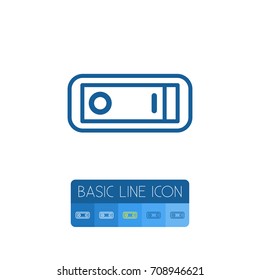 Isolated Click Outline. Switch Vector Element Can Be Used For Click, Switch, Power Design Concept.