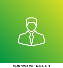 Isolated client icon line symbol on clean background. Vector customer element in trendy style.