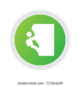 Isolated Climbing Icon Symbol On Clean Background. Vector Hiking Element In Trendy Style.
