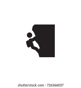 Isolated Climbing Icon Symbol On Clean Background. Vector Hiking Element In Trendy Style.