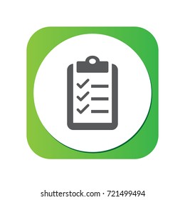 Isolated Clipboard Icon Symbol On Clean Background. Vector Checking Element In Trendy Style.