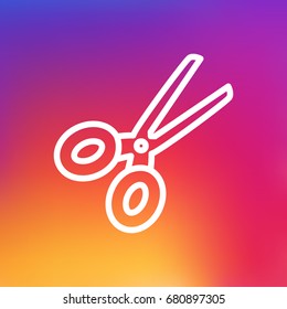Isolated Clippers Outline Symbol On Clean Background. Vector Scissors Element In Trendy Style.
