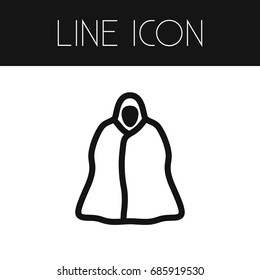 Isolated Cloak Outline. Raincoat Vector Element Can Be Used For Cloak, Protection, Raincoat Design Concept.