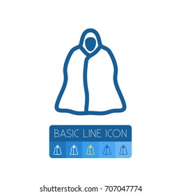 Isolated Cloak Outline. Raincoat Vector Element Can Be Used For Cloak, Protection, Raincoat Design Concept.