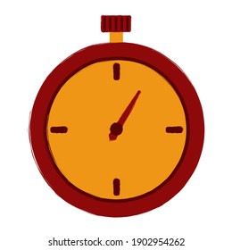 Isolated clock digital shop e-commerce icon - Vector