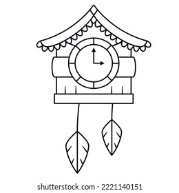 Isolated clock draw oktoberfest vector illustration