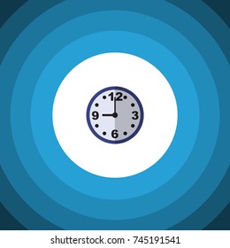Isolated Clock Flat Icon. Watch Vector Element Can Be Used For Clock, Watch, Time Design Concept.