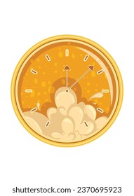 Isolated clock icon with beer foam Vector illustration
