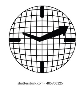 Isolated clock icon on a white background, Vector illustration
