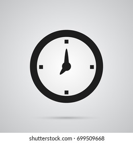 Isolated Clock Icon Symbol On Clean Background. Vector Time Element In Trendy Style.