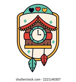 Isolated clock oktoberfest vector illustration