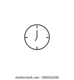 isolated clock sign icon, vector illustration