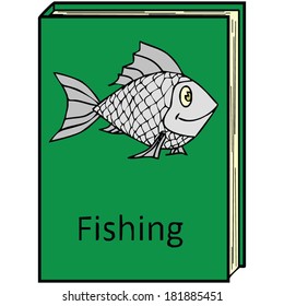 isolated closed book, vector illustration