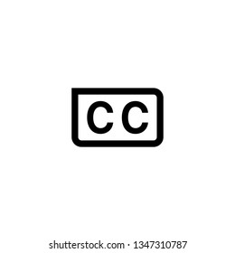 Isolated Closed Caption Icon Vector