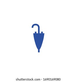 Isolated  Closed Umbrella Flat Icon, Emoticon, Emoji