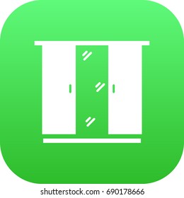 Isolated Closet Icon Symbol On Clean Background. Vector Cupboard Element In Trendy Style.