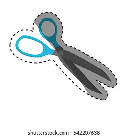 Isolated cloth scissors icon vector illustration graphic design