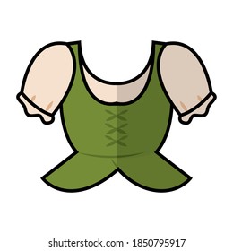 Isolated clothing october fest germany icon- Vector