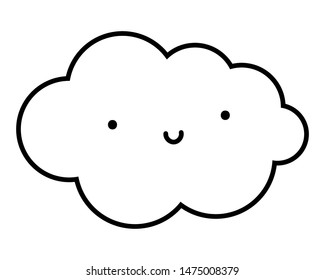 Isolated cloud cartoon vector design vector illustration