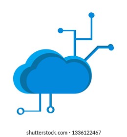 Isolated cloud computing icon. Vector illustration design