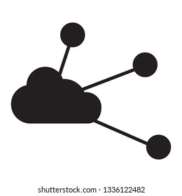 Isolated cloud computing icon. Vector illustration design
