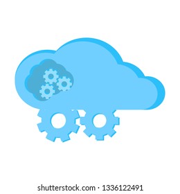 Isolated cloud computing icon. Vector illustration design