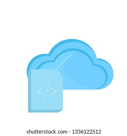 Isolated cloud computing icon. Vector illustration design