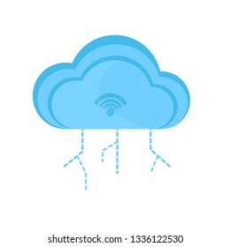 Isolated cloud computing icon. Vector illustration design