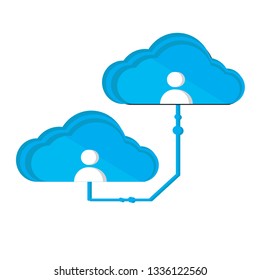 Isolated cloud computing icon. Vector illustration design