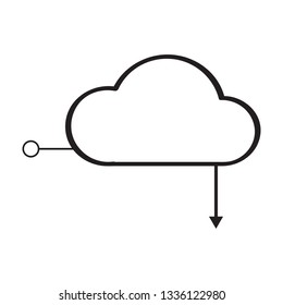 Isolated cloud computing icon. Vector illustration design