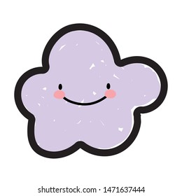 Isolated cloud draw design vector illustration