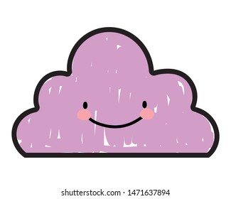 Isolated cloud draw design vector illustration