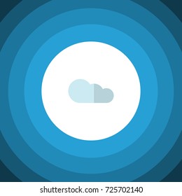Isolated Cloud Flat Icon. Overcast Vector Element Can Be Used For Cloud, Cloudy, Overcast Design Concept.
