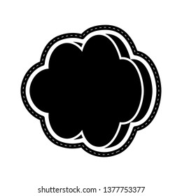 Isolated cloud icon dotted sticker. Vector illustration design