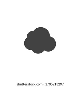 Icono de nube aislada en fondo blanco