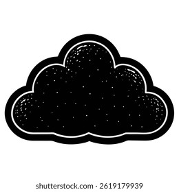 Isolated Cloud Icon on White Background