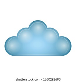 Isolated cloud image on a white backgorund - VEctor